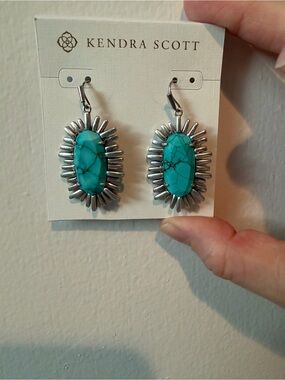 Kendra Scott Mariah Turquoise Stone Drop Earrings